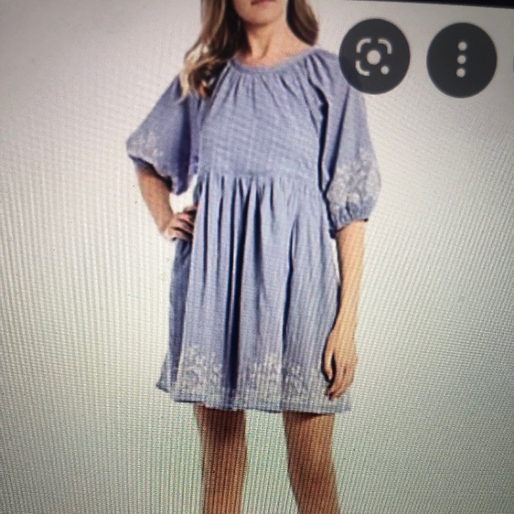Chelsea & Violet Tie Back Embroidered Babydoll Dress